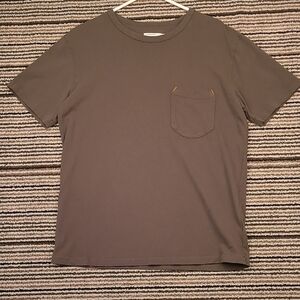 FREENOTE Sportswear Dark Green Solid‎ Cotton Large Mens Short Sleeve T Shirt